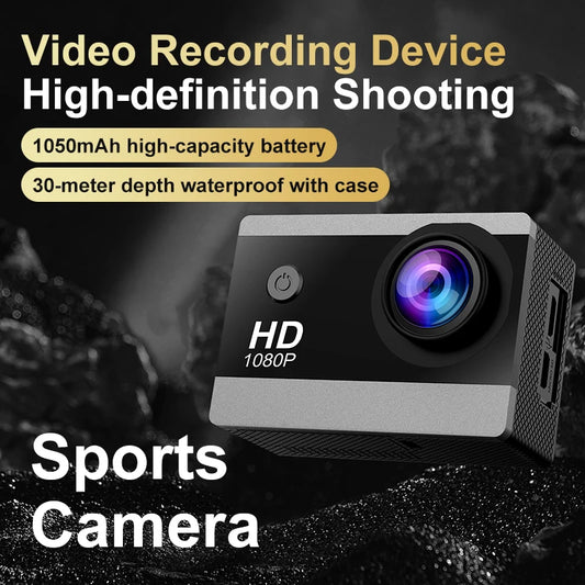 Action Camera 1080P/30FPS 2.0 In IPS Screen 170° Underwater Waterproof Helmet Video Recording Sports Cameras Outdoor Digital Cam
