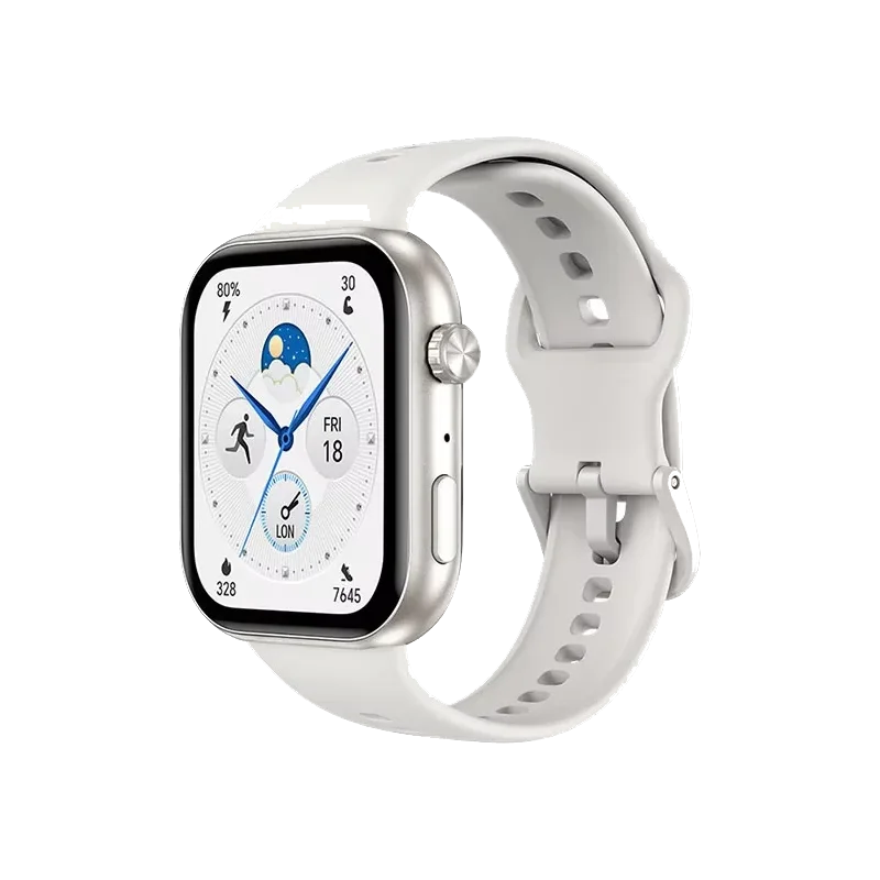 HONOR Choice Watch 2i, Smart Watch Bluetooth Calling, 1.85 Inch AMOLED, 14 Day Readiness, Spo2, 1ATM, IP68, White/Black