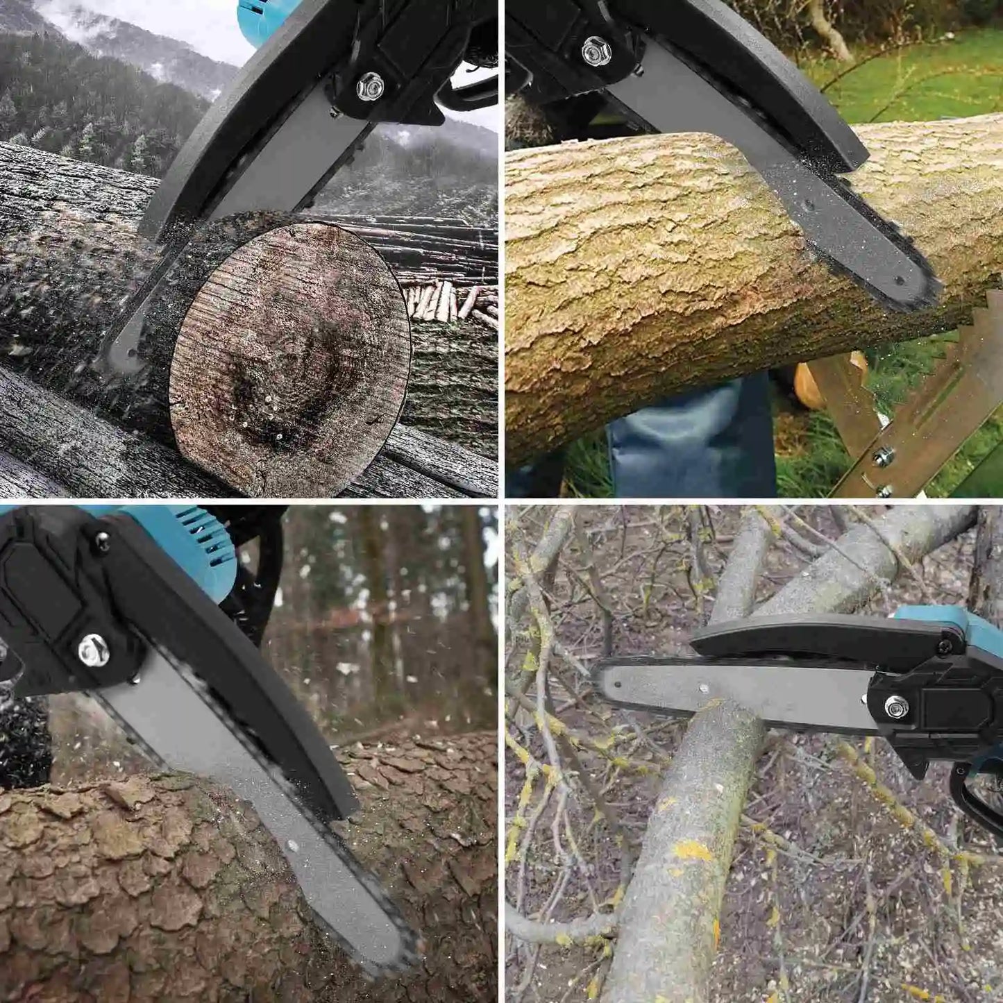 6 Inch Brushless Chain Saw Mini Handheld Pruning Chainsaw Woodworking Electric Saw Cutting Power Tool for Makita 18V Battery