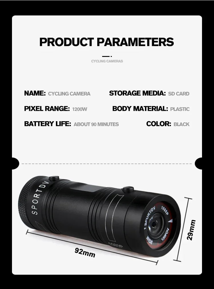 Small Action Camera HD 1080p Waterproof Mini Outdoor Bike Motorcycle Helmet Sports Action Camera Video Dv Camcorder Car Recorder