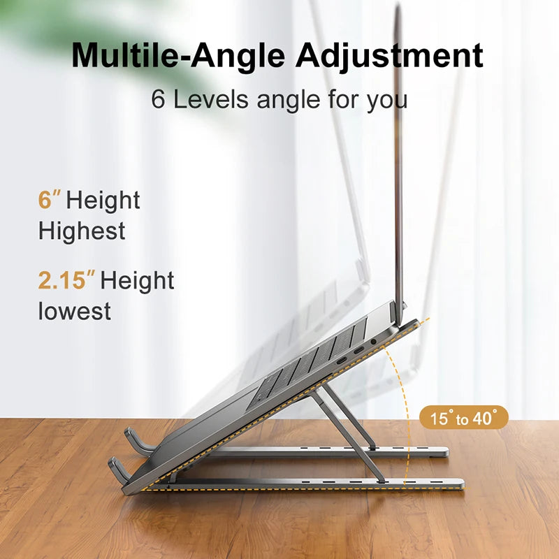 Portable Laptop Aluminium Stand Foldable Notebook Stand For Lapdesk PC Computer Cooling Bracket Laptop Holder