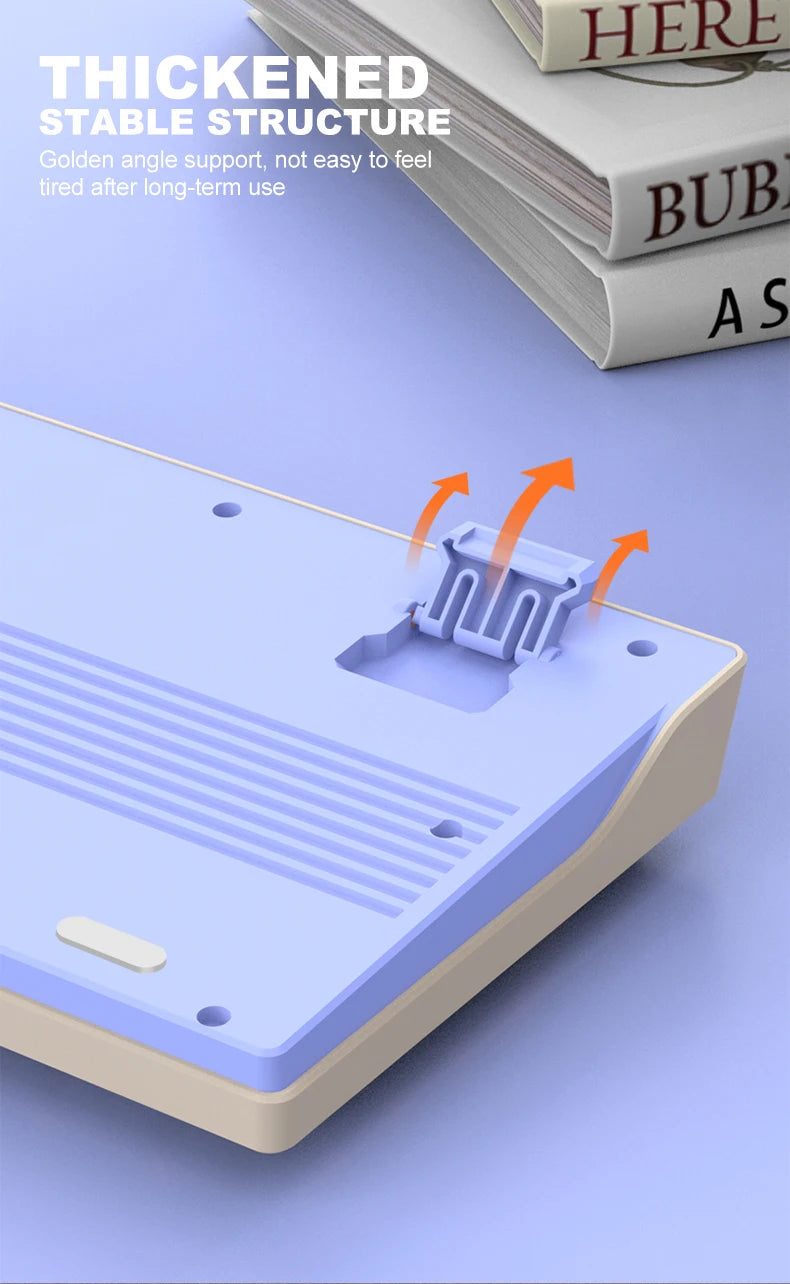 Dual Bluetooth Keyboard Dual-Mode BT/2.4G Wireless Keyboard RGB Backlit Rechargeable Keyboard Gaming Keyboard For Laptop Tablet