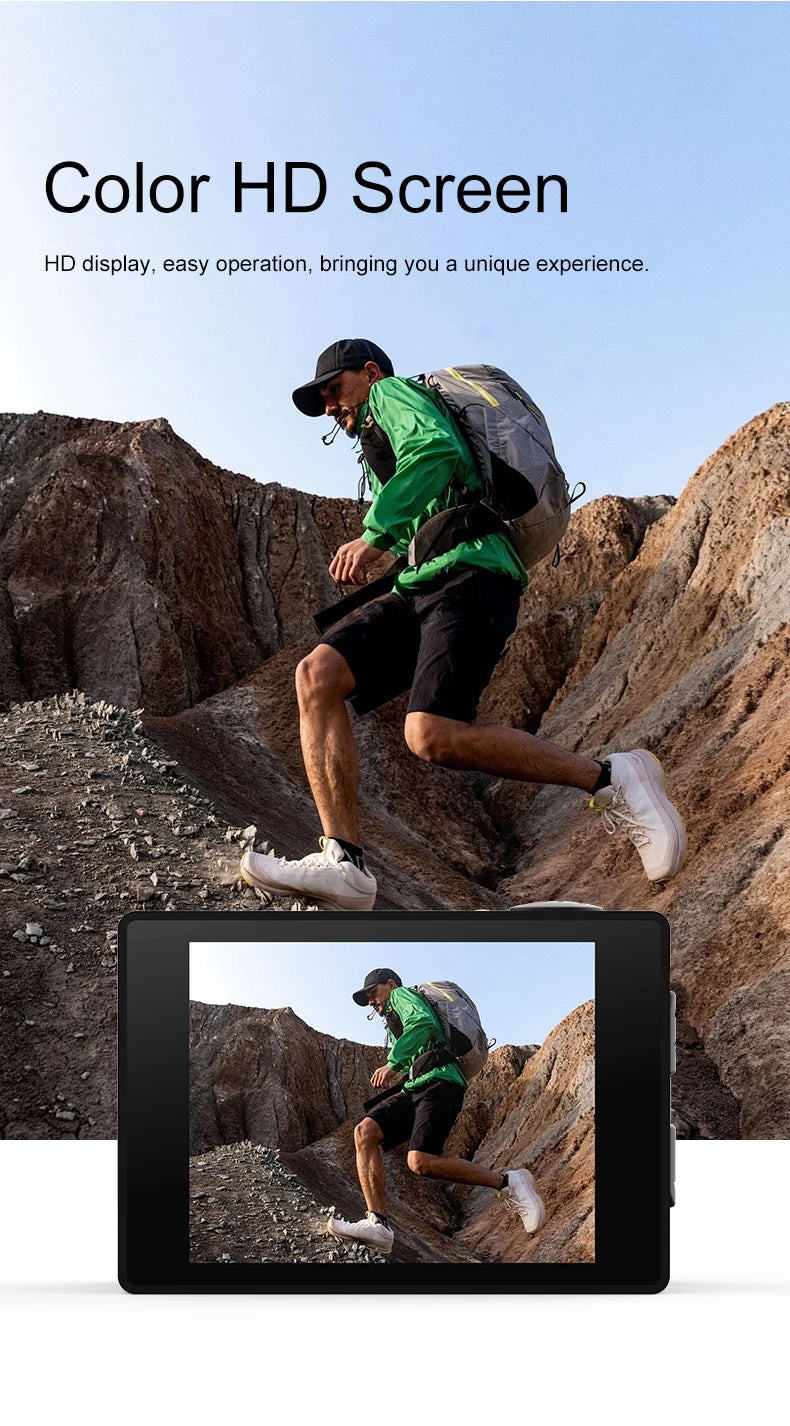 Action Camera 1080P/30FPS 2.0 In IPS Screen 170° Underwater Waterproof Helmet Video Recording Sports Cameras Outdoor Digital Cam