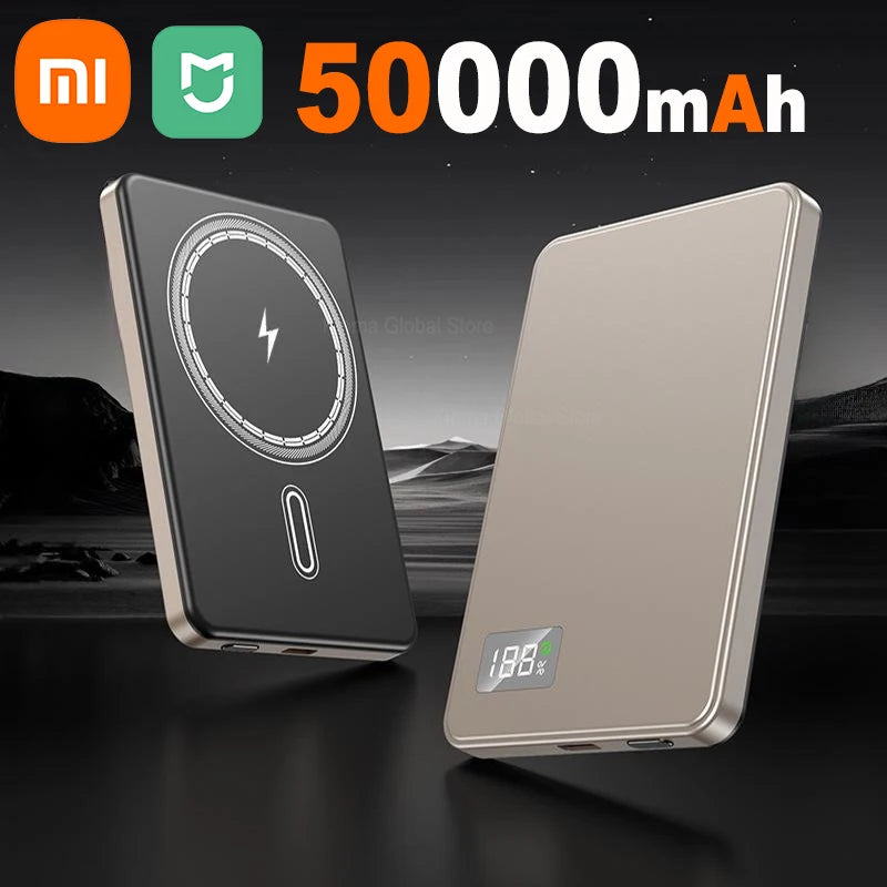 Xiaomi Mijia 50000mAh Portable Magnetic Wireless PowerBank PD22.5W Fast Charging External Battery for Magsafe For iPhone Samsung
