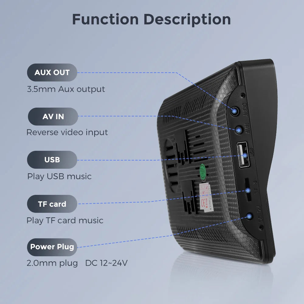 Car Radio 7 Inch Wireless CarPlay Android Auto Portable Car Stereo Multimedia Player With FM Transmitter BT WiFi AUX USB Screen