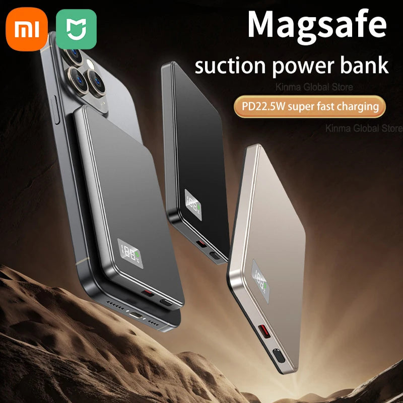 Xiaomi Mijia 50000mAh Portable Magnetic Wireless PowerBank PD22.5W Fast Charging External Battery for Magsafe For iPhone Samsung