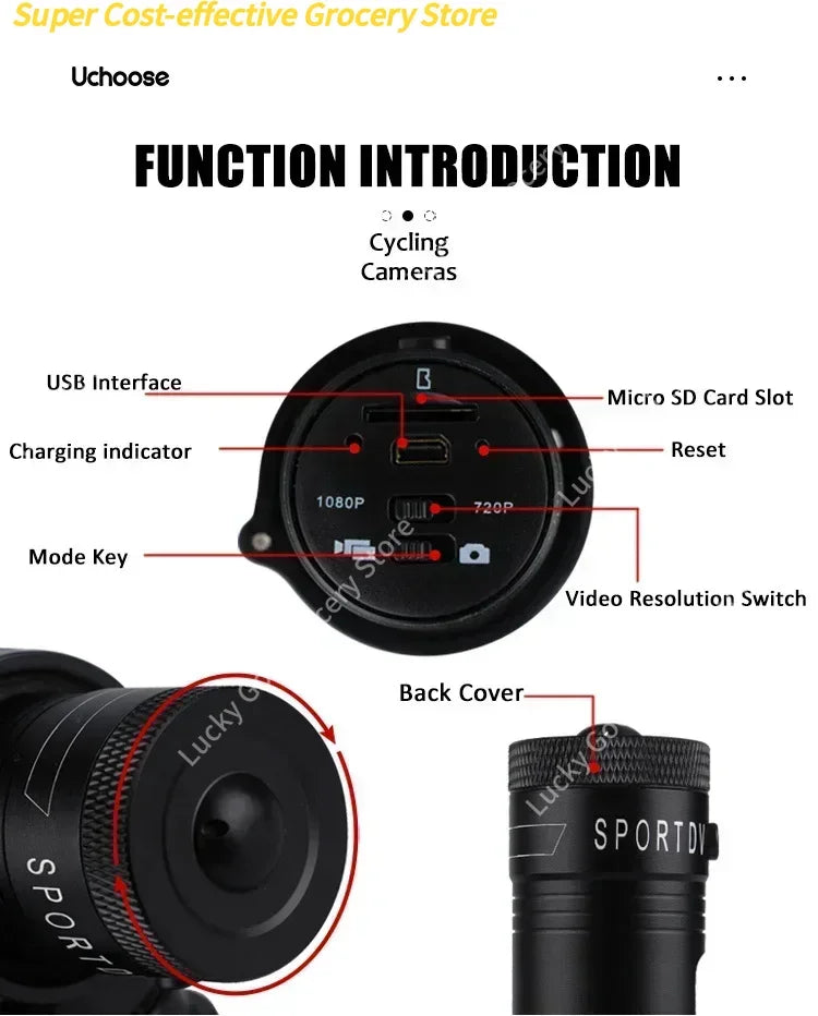 Small Action Camera HD 1080p Waterproof Mini Outdoor Bike Motorcycle Helmet Sports Action Camera Video Dv Camcorder Car Recorder