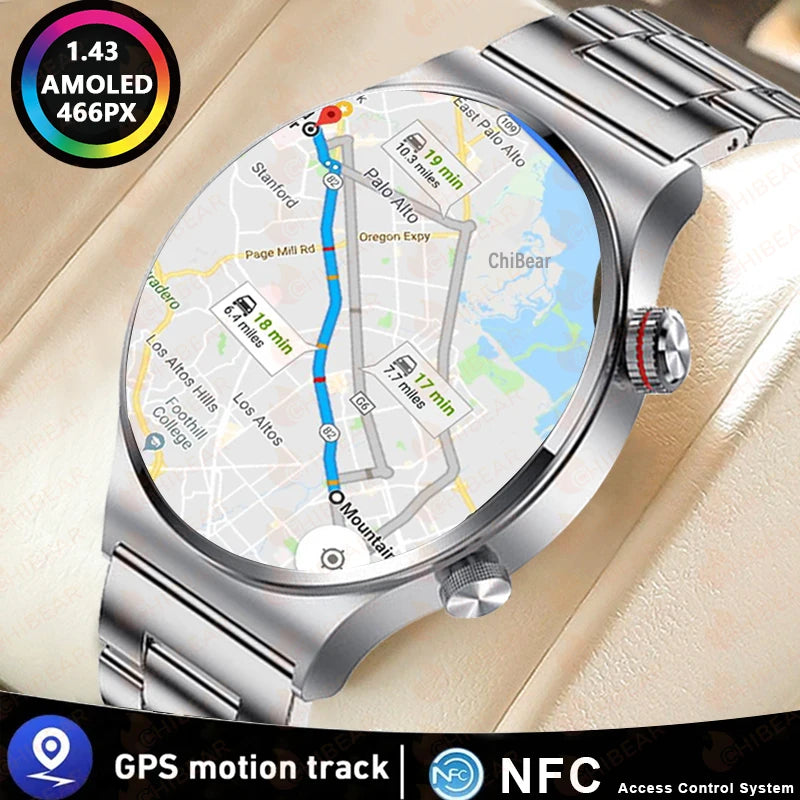 For Huawei GPS NFC ECG+PPG Smart Watch Men Bluetooth Call Fitness Tracker 100+ Sports Mode IP68 Waterproof Smartwatch Man 2025