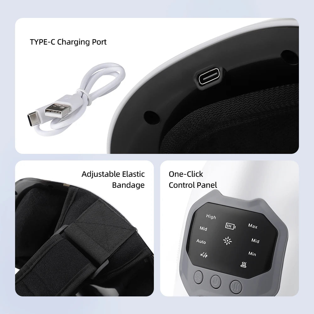 Wireless Electric Heating Knee Massage Pad Red Light Therapy Airbag Wrap Knee Massager Hot Compress High Vibration Massage