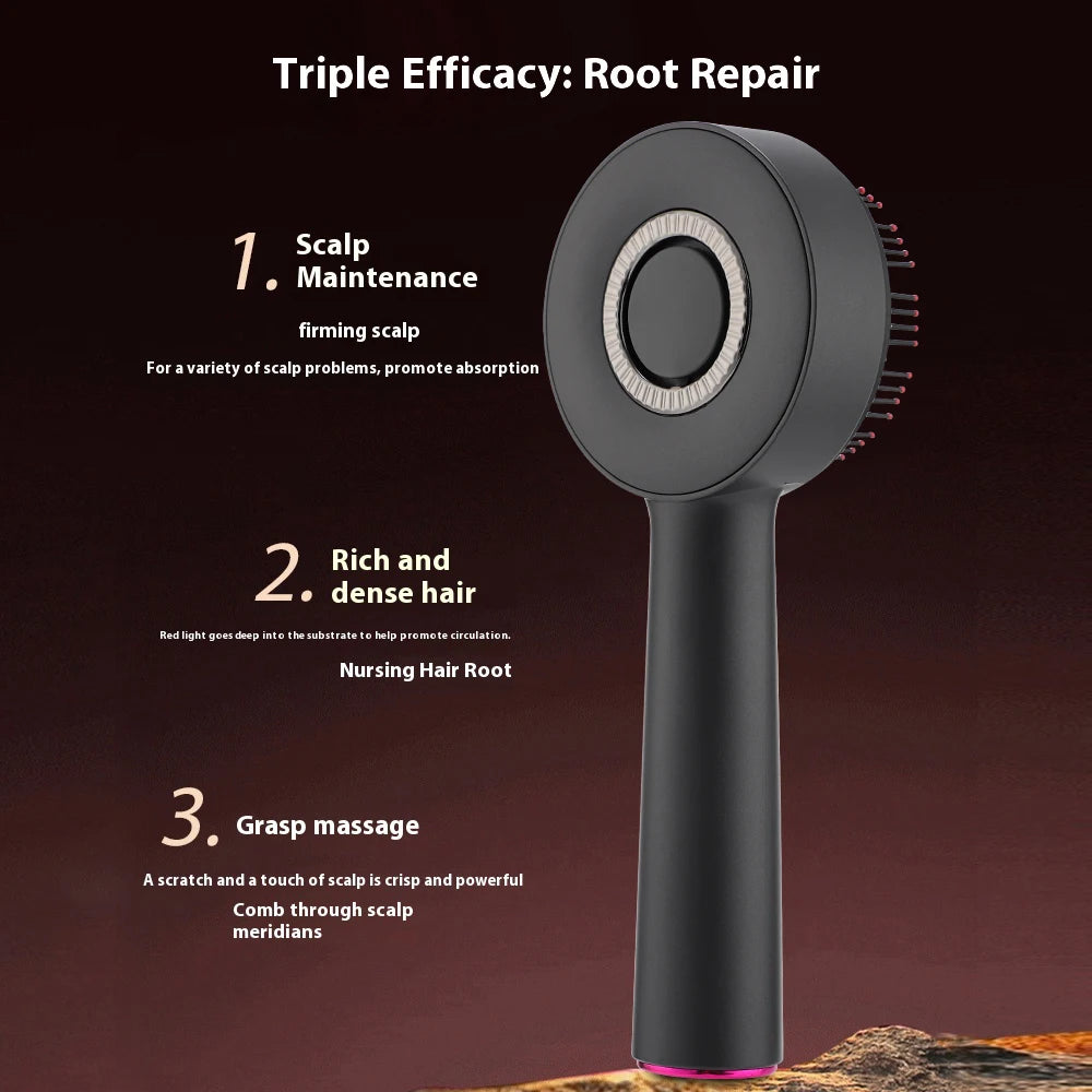 Electric Massage Comb Shiatsu Kneading Scalp Massager 630nm Red Light Scalp Medicine Applicator Hair Care Comb Anti Hair Loss