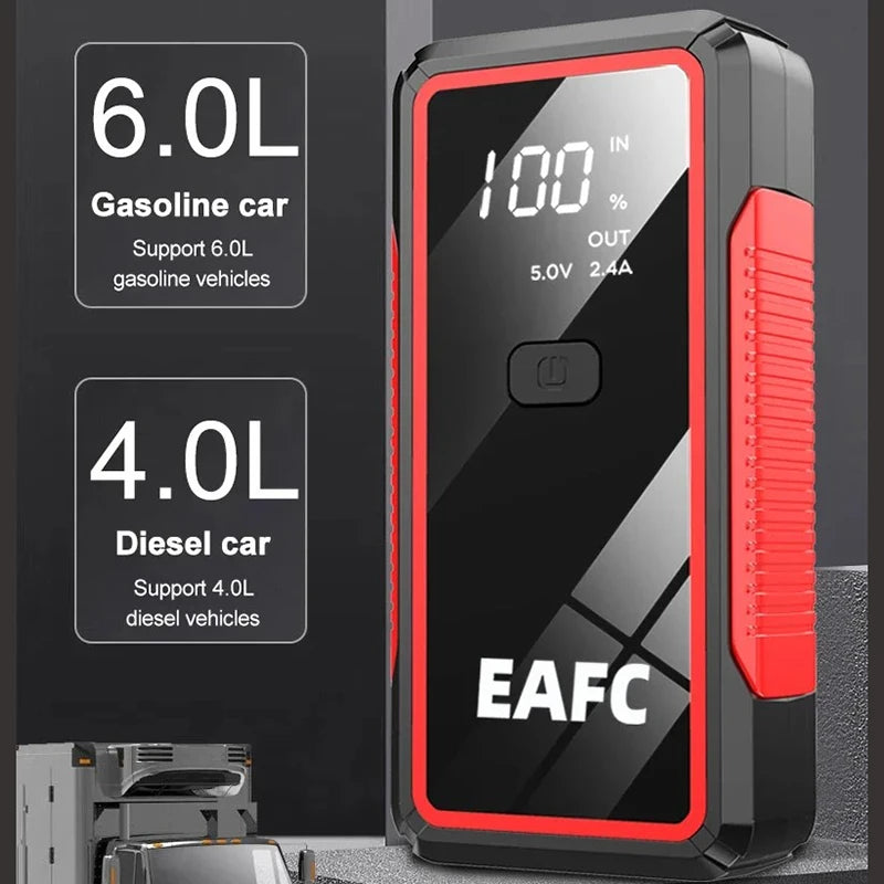 EAFC 2000A Car Jump Starter Portable Power Bank 20000mAh Car Battery Booster 12V Auxiliary Starting Device for Diesel Gasoline