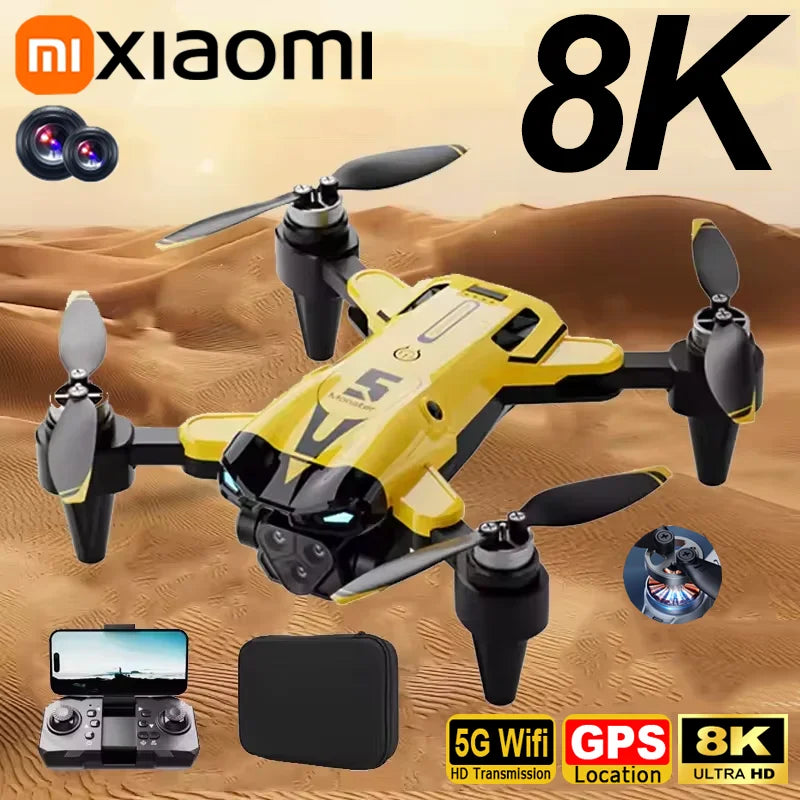 Xiaomi M5 Drone 8K Professional HD Triple Camera Brushless Motor Optical Flow Positioning Foldable Quadcopter RC Drone Toy New