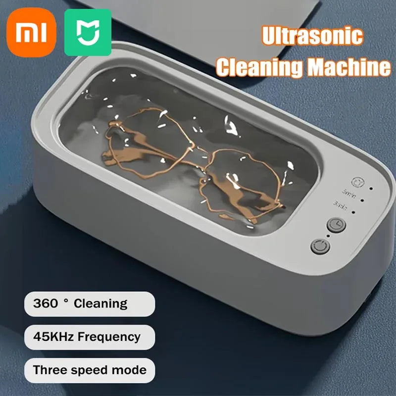 Xiaomi MIJIA 360° Ultrasonic Glasses Cleaning Machine 45KHZ Ultrasound Jewelry Cleaner Machine High Frequency Ultrasonic Cleaner