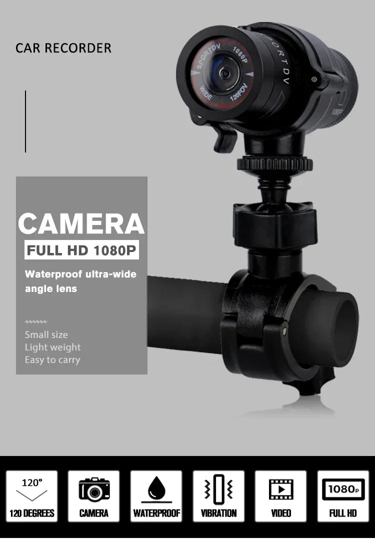 Small Action Camera HD 1080p Waterproof Mini Outdoor Bike Motorcycle Helmet Sports Action Camera Video Dv Camcorder Car Recorder