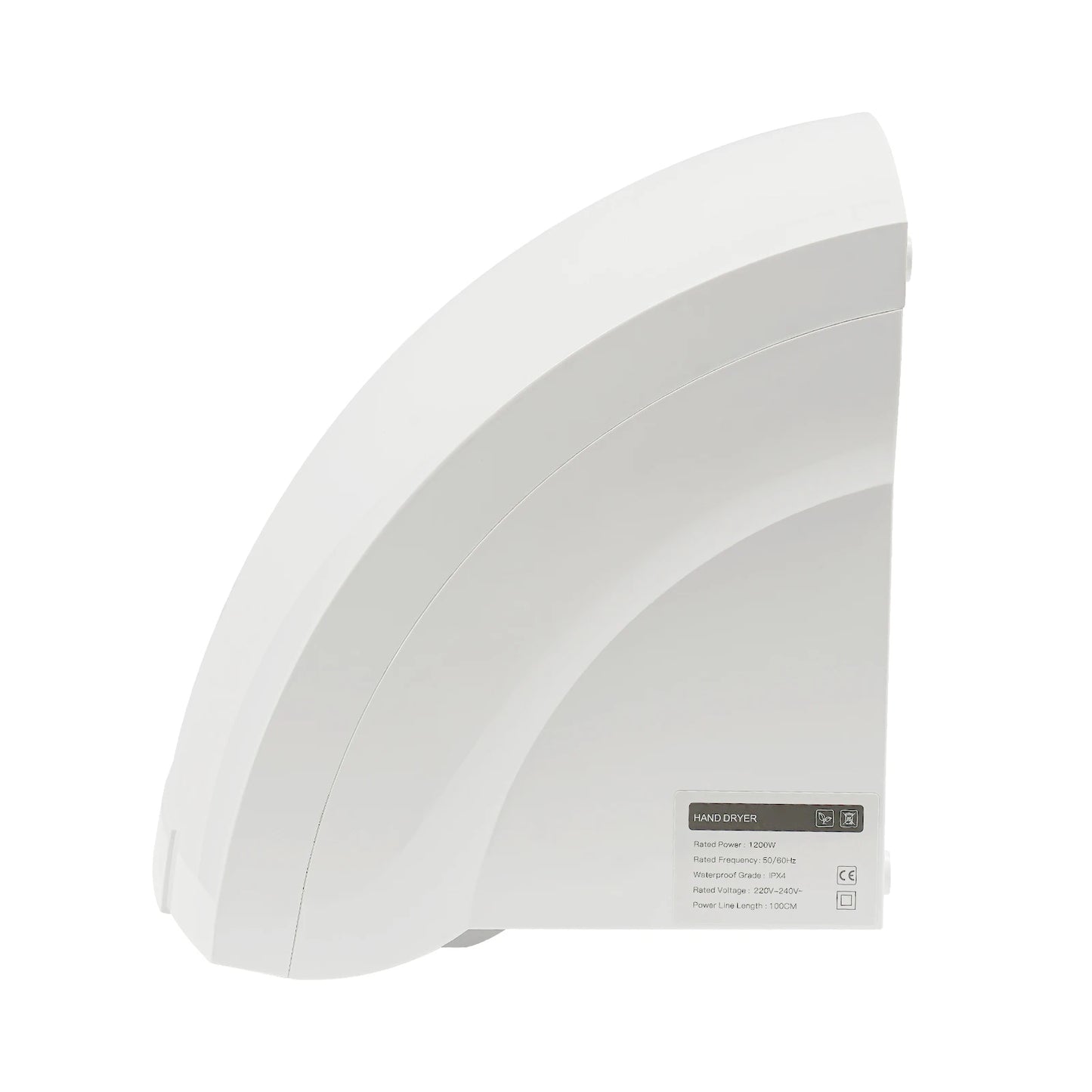 Automatic Infrared Sensor Hand Dryer 1200W High-Speed Dual-Temp ABS Commercial Bathroom Dryer with Safety Protections